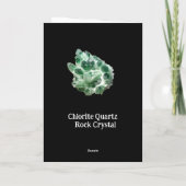 Chlorite Quartz Rock Crystal Cluster Eigen tekst t Kaart (Achterkant)