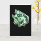 Chlorite Quartz Rock Crystal Cluster Eigen tekst t Kaart (Gele Bloem)