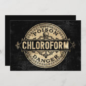 Chloroform Poison Label Style Invitation Kaart (Voorkant / Achterkant)