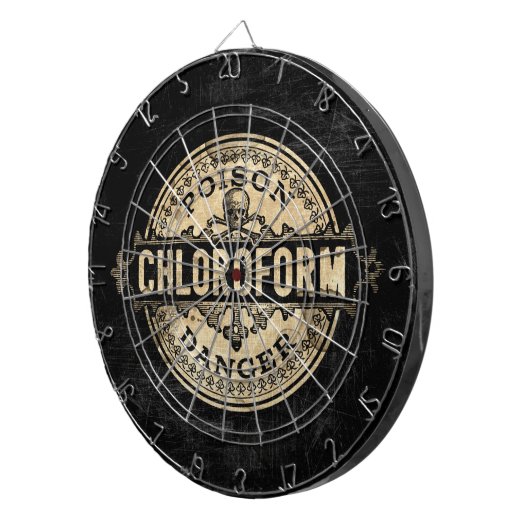 Chloroform  stijlgif label dartbord (Voorkant Rechts)