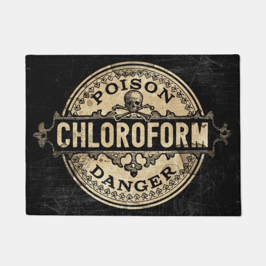 Chloroform  stijlgif label deurmat (Voorkant)