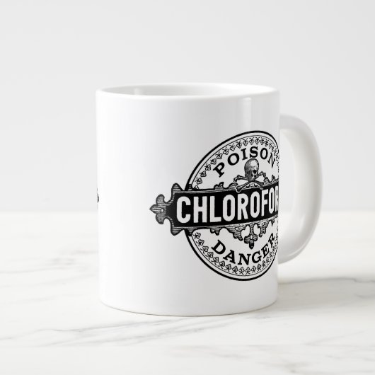 Chloroform  stijlgif label grote koffiekop (Voorkant rechts)