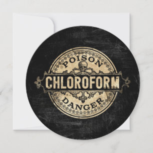 Chloroform stijlgif label kaart