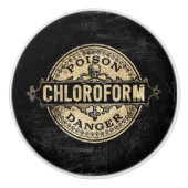 Chloroform stijlgif label keramische knop (Voorkant)