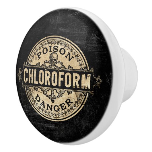 Chloroform stijlgif label keramische knop (Rechts)