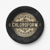Chloroform  stijlgif label papieren bordje (Voorkant)