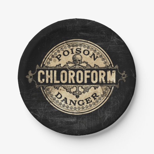 Chloroform  stijlgif label papieren bordje (Voorkant)