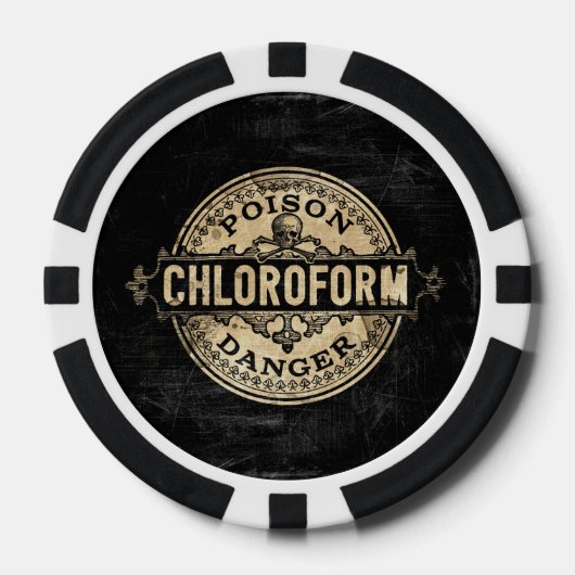 Chloroform stijlgif label pokerchips (Voorkant)