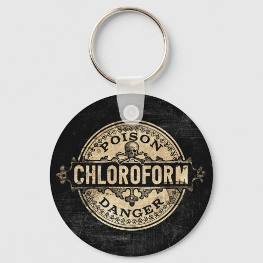 Chloroform stijlgif label sleutelhanger (Voorkant)