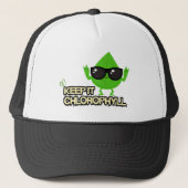 Chlorophyll Vibes—Leaf in Sunglasses Trucker Pet (Voorkant)