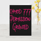 Chmod 777 toestemming Funny Computer Code Programm Kaart (Gele Bloem)