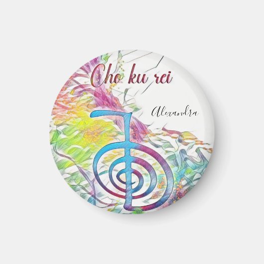 Cho Ku Rei - Abstracte Waterverf Magneet (Voorkant)