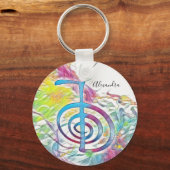 Cho Ku Rei - Abstracte Waterverf Sleutelhanger (Voorkant)