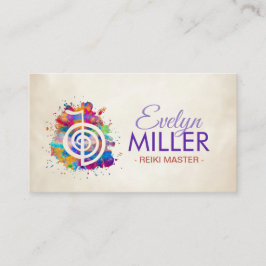 Cho ku Rei in kleurrijke splaatstin Visitekaartje