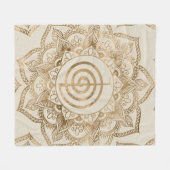 Cho Ku Rei - pastel gold lotus mandala Fleece Deken (Voorkant (Horizontaal))