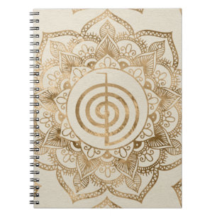 Cho Ku Rei - pastel gold lotus mandala Notitieboek