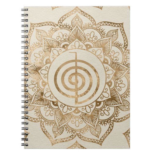 Cho Ku Rei - pastel gold lotus mandala Notitieboek (Voorkant)