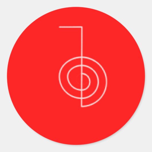 Cho Ku REi red Ronde Sticker (Voorkant)