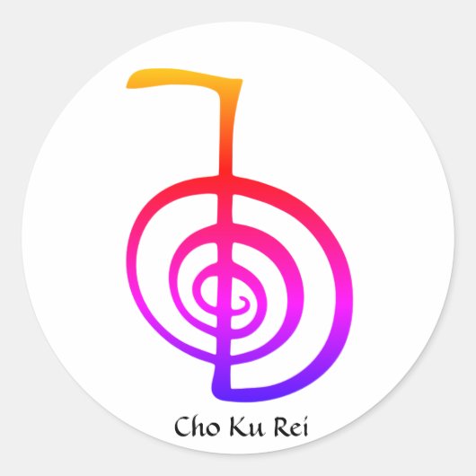 Cho Ku Rei, Reiki machtssymbool, regenboog Sticker (Voorkant)
