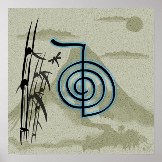 Cho Ku Rei Reiki Mountain Poster (Voorkant)