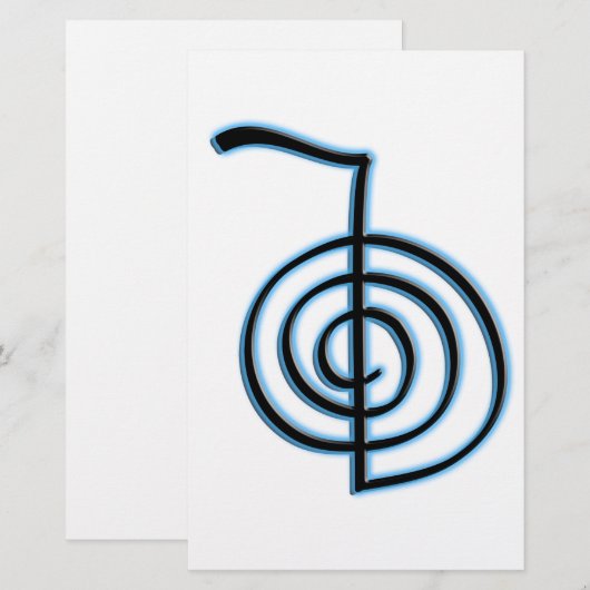 Cho Ku Rei Reiki Symbool Briefpapier (Voorkant / Achterkant)