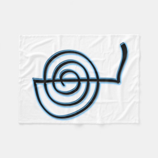 Cho Ku Rei Reiki Symbool Fleece Deken (Voorkant (Horizontaal))