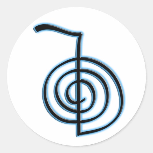 Cho Ku Rei Reiki Symbool Ronde Sticker (Voorkant)