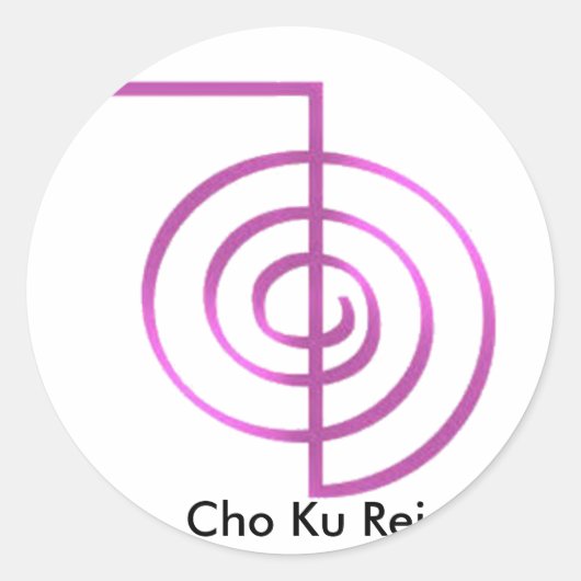 Cho Ku Rei Reiki Symbool voor genezing Ronde Sticker (Voorkant)