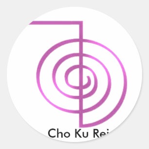 Cho Ku Rei Reiki Symbool voor genezing Ronde Sticker