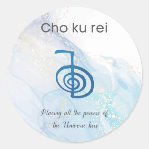 Cho Ku Rei Reiki Symbool voor genezing Ronde Sticker