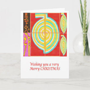 CHO KU REI - Reiki Vrolijk Kerstfeest Feestdagen Kaart