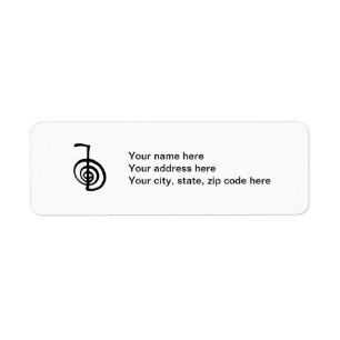 Cho Ku Rei-symbool, beschermlabel retouradres Etiket