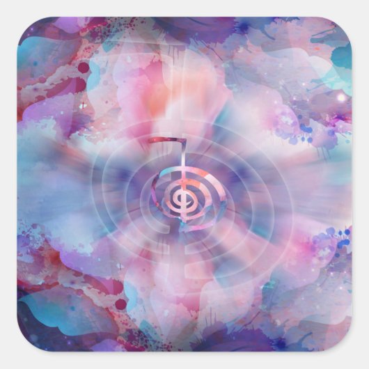 Cho Ku Rei - Zachte Waterverf Vierkante Sticker (Voorkant)