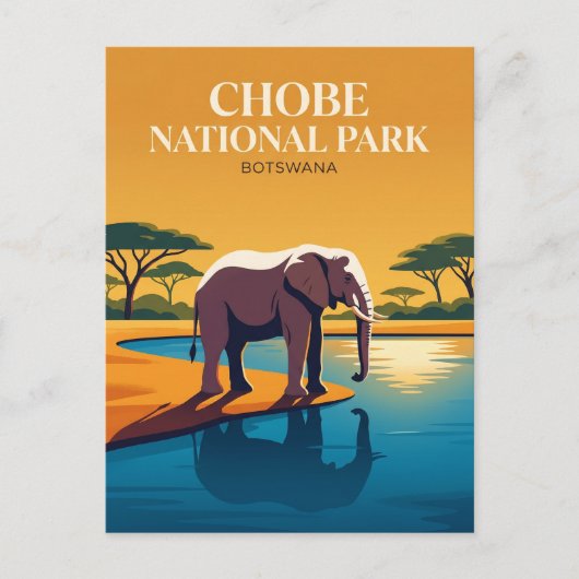 Chobe National Park Botswana Briefkaart (Voorkant)