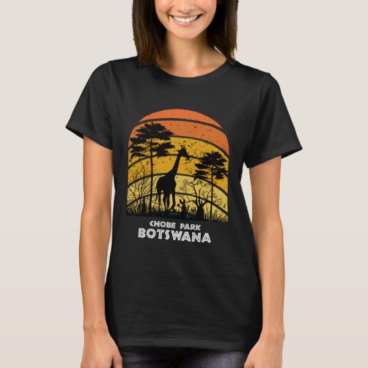 Chobe Park, Botswana Safari National Park Game Res T-shirt (Voorkant)