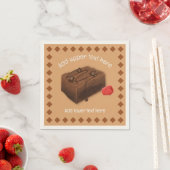 Choc Brownie Square en Raspberry - uw gebeurtenis Servet (Insitu)