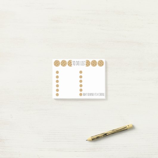 "Choc Chip Cookie" om lijst te doen Post-it® Notes (Op bureau)