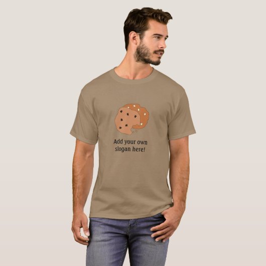Choc Chip Cookies: slogan T-shirt (Voorkant volledig)