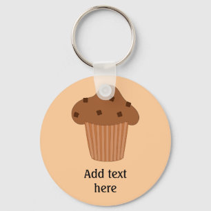 Choc Chip Muffin afbeelding met Gepersonaliseerde Sleutelhanger