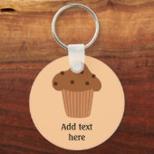 Choc Chip Muffin afbeelding met Gepersonaliseerde Sleutelhanger (Voorkant)