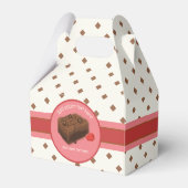 Choc Chunk Brownie - frambozen en bruin - jouw tek Bedankdoosjes (Voorkant Zijde)