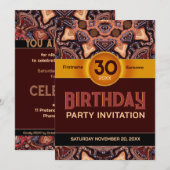 Choc Dots Earth Art Feest Uitnodiging (Voorkant / Achterkant)