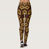 Choc Gold Root Chakra PatroonpatroonLeggings ★ Psy Leggings (Achterkant)