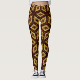 Choc Gold Root Chakra PatroonpatroonLeggings ★ Psy Leggings