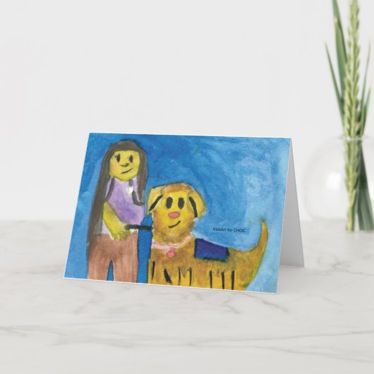 CHOC KidsArt - Lois the Therapy Dog Note Kaart (Voorkant)