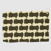 Choc Labrador-hond ontwerp elke kleur achtergrond Golfhanddoek (Horizontaal)
