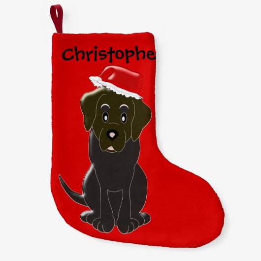 Choc Labrador Persoonlijke Kerstmis Kleine Kerstsok (Voorkant)