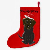 Choc Labrador Persoonlijke Kerstmis Kleine Kerstsok (Achterkant)