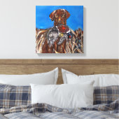 CHOC LABRADOR RETRIEVER CANVAS AFDRUK (Insitu (Slaapkamer))