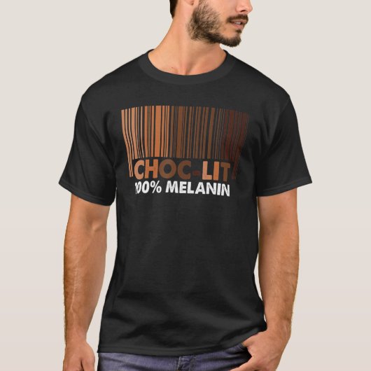 Choc LIT 100 Melanin Shades Black Pride Black Hist T-shirt (Voorkant)